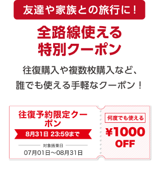 季節の限定クーポン